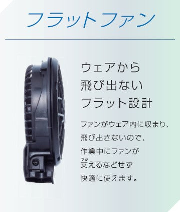 空調風神服│ハイパワーフラットファン・バッテリーセット